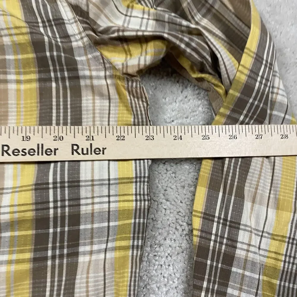The North Face Shirt Mens L Brown Plaid Long Sleeve Button Up Cotton Outdoor